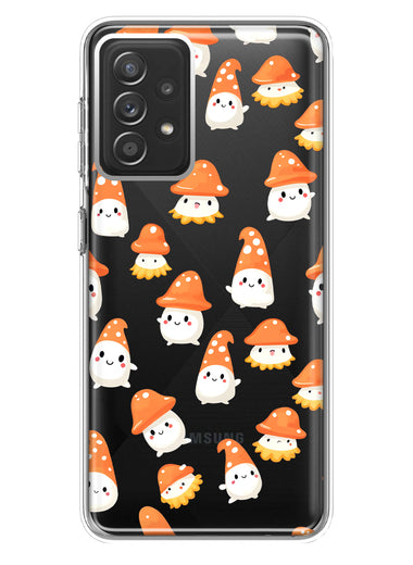 Samsung Galaxy A72 Cute Cartoon Mushroom Ghost Characters Hybrid Protective Phone Case Cover