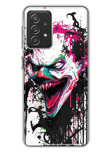 Samsung Galaxy A72 Evil Joker Face Painting Graffiti Hybrid Protective Phone Case Cover