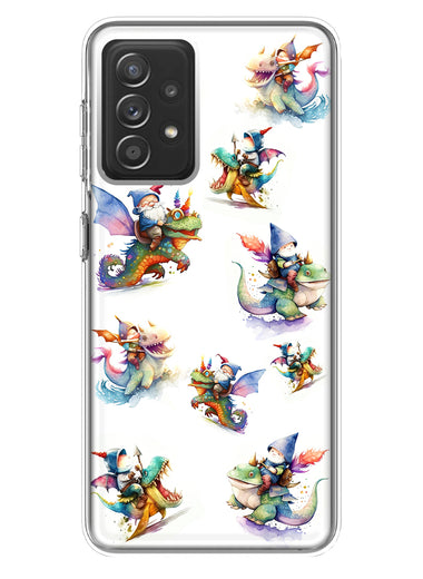 Samsung Galaxy A72 Cute Fairy Cartoon Gnomes Dragons Monsters Hybrid Protective Phone Case Cover