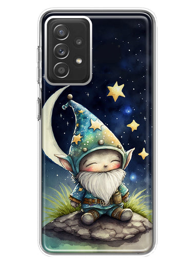 Samsung Galaxy A72 Stars Moon Starry Night Space Gnome Hybrid Protective Phone Case Cover