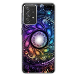 Samsung Galaxy A72 Mandala Geometry Abstract Galaxy Pattern Hybrid Protective Phone Case Cover