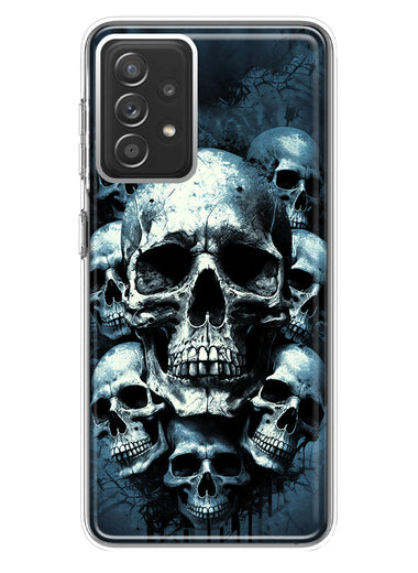 Samsung Galaxy A72 Graveyard Death Dream Skulls Double Layer Phone Case Cover