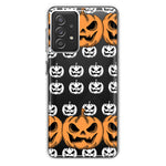 Samsung Galaxy A72 Halloween Spooky Horror Scary Jack O Lantern Pumpkins Hybrid Protective Phone Case Cover