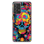 Samsung Galaxy A72 Psychedelic Trippy Death Skull Pop Art Hybrid Protective Phone Case Cover