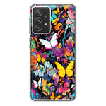 Samsung Galaxy A72 Psychedelic Trippy Butterflies Pop Art Hybrid Protective Phone Case Cover