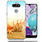 LG Aristo 5/K31/Fortune 3 Beach Shell Design Double Layer Phone Case Cover