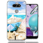 LG Aristo 5/K31/Fortune 3 Beach Paper Boat Design Double Layer Phone Case Cover