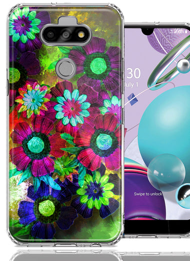 LG Aristo 5/K31/Fortune 3 Colorful Daisies Design Double Layer Phone Case Cover