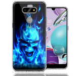 LG Aristo 5/K31/Fortune 3 Flaming Skull Design Double Layer Phone Case Cover