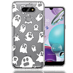 LG Aristo 5/Phoenix 5/Risio 4 Halloween Spooky Ghost Design Double Layer Phone Case Cover
