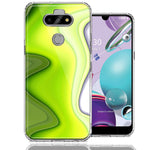LG Aristo 5/K31/Fortune 3 Green White Abstract Design Double Layer Phone Case Cover