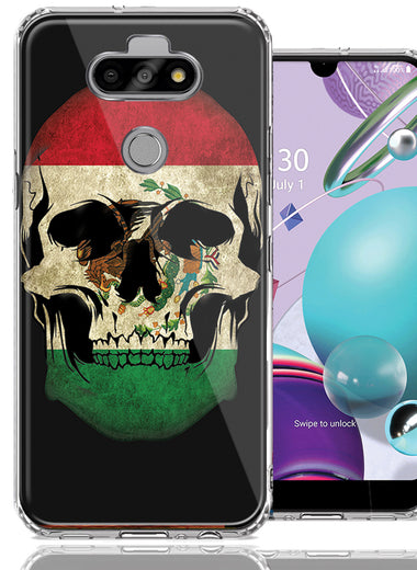 LG Aristo 5/K31/Fortune 3 Mexico Flag Skull Design Double Layer Phone Case Cover