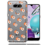 LG Aristo 5/Phoenix 5/Risio 4 Polka Dot Peaches Design Double Layer Phone Case Cover