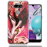 LG Aristo 5/K31/Fortune 3 Pink Abstract Design Double Layer Phone Case Cover