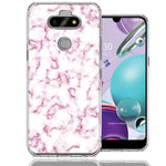 LG Aristo 5/K31/Fortune 3 Pink Marble Design Double Layer Phone Case Cover