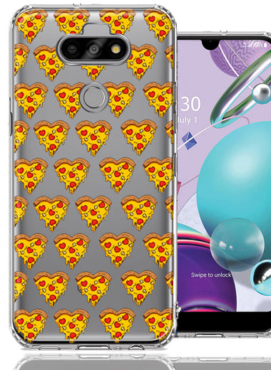 LG Aristo 5/Phoenix 5/Risio 4 Pizza Hearts Polka dots Design Double Layer Phone Case Cover