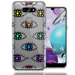 LG Aristo 5/K31/Fortune 3 Rainbow Evil Eyes Design Double Layer Phone Case Cover