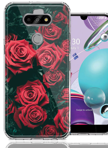 LG Aristo 5/K31/Fortune 3 Red Roses Design Double Layer Phone Case Cover
