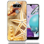 LG Aristo 5/K31/Fortune 3 Sand Shells Starfish Design Double Layer Phone Case Cover