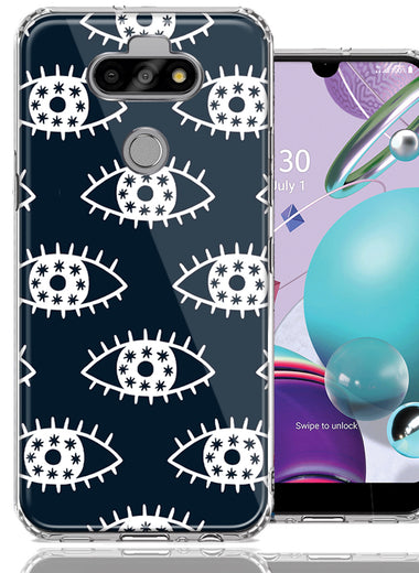 LG Aristo 5/K31/Fortune 3 Starry Evil Eyes Design Double Layer Phone Case Cover