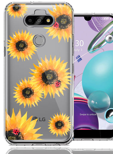 LG Aristo 5/K31/Fortune 3 Sunflower Ladybug Design Double Layer Phone Case Cover