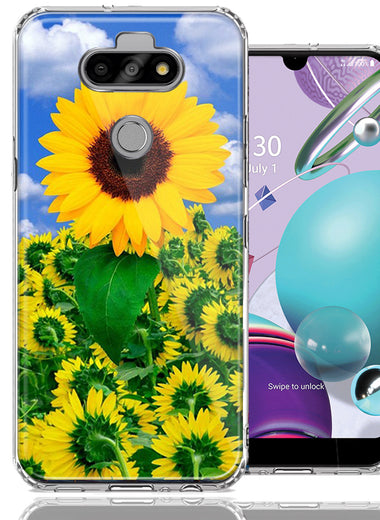 LG Aristo 5/K31/Fortune 3 Sunflowers Design Double Layer Phone Case Cover