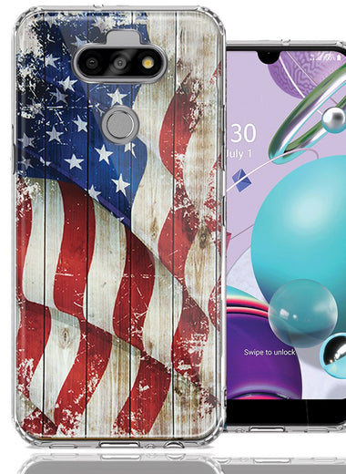 LG Aristo 5/K31/Fortune 3 Vintage American Flag Design Double Layer Phone Case Cover