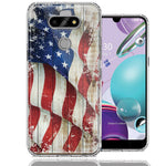 LG Aristo 5/K31/Fortune 3 Vintage American Flag Design Double Layer Phone Case Cover