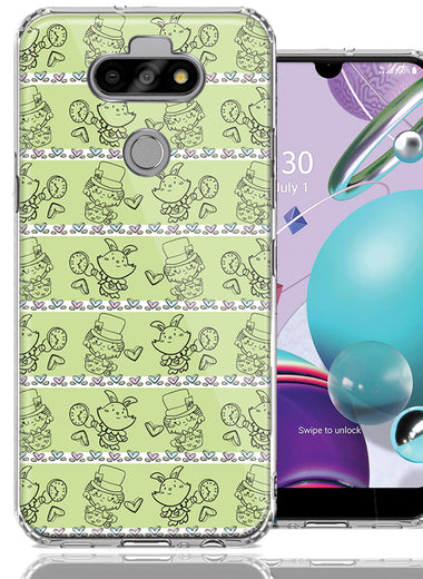 LG Aristo 5/K31/Fortune 3 Wonderland Hatter Rabbit Design Double Layer Phone Case Cover