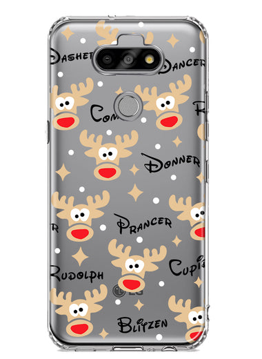 LG Aristo 5 Red Nose Reindeer Christmas Winter Holiday Hybrid Protective Phone Case Cover