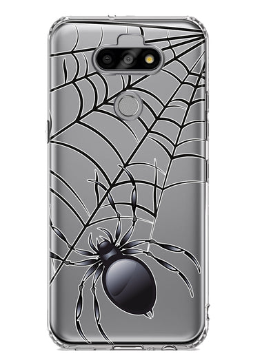 LG Aristo 5 Creepy Black Spider Web Halloween Horror Spooky Hybrid Protective Phone Case Cover