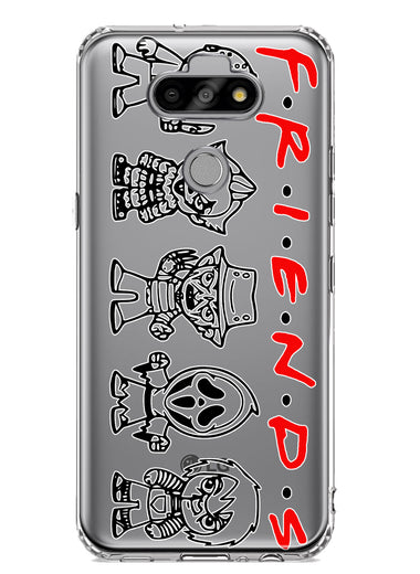 LG Aristo 5 Cute Halloween Spooky Horror Scary Characters Friends Hybrid Protective Phone Case Cover