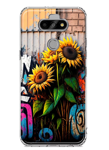 LG Aristo 5 Sunflowers Graffiti Painting Art Hybrid Protective Phone Case Cover