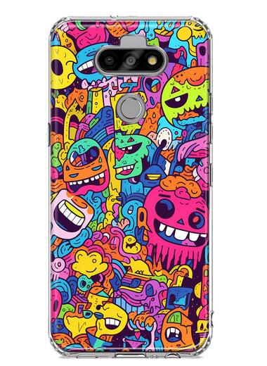 LG Aristo 5 Psychedelic Trippy Happy Characters Pop Art Hybrid Protective Phone Case Cover