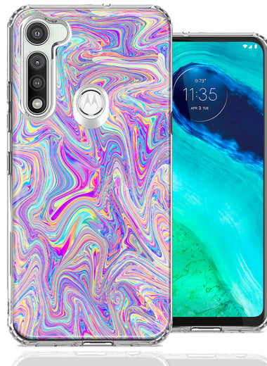 Motorola Moto G Fast Paint Swirl Design Double Layer Phone Case Cover