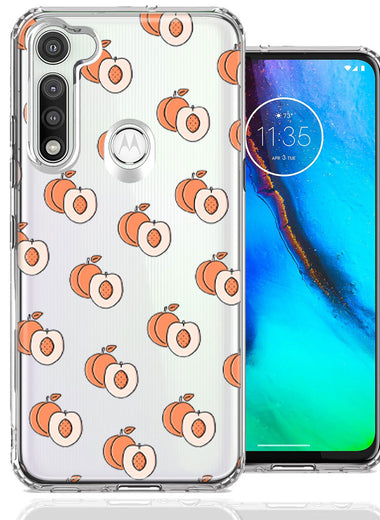 Motorola Moto G Fast Polka Dot Peaches Design Double Layer Phone Case Cover