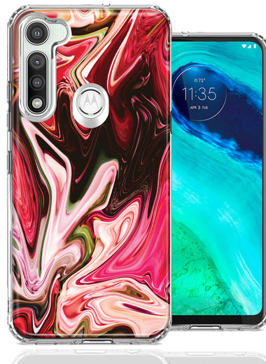 Motorola Moto G Fast Pink Abstract Design Double Layer Phone Case Cover