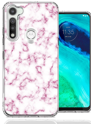 Motorola Moto G Fast Pink Marble Design Double Layer Phone Case Cover