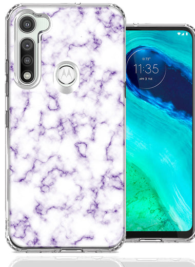 Motorola Moto G Fast Purple Marble Design Double Layer Phone Case Cover
