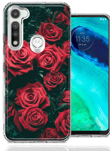 Motorola Moto G Fast Red Roses Design Double Layer Phone Case Cover