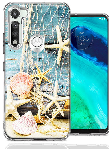 Motorola Moto G Fast Starfish Net Design Double Layer Phone Case Cover