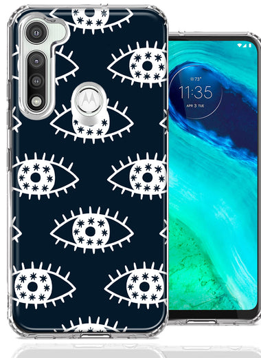 Motorola Moto G Fast Starry Evil Eyes Design Double Layer Phone Case Cover
