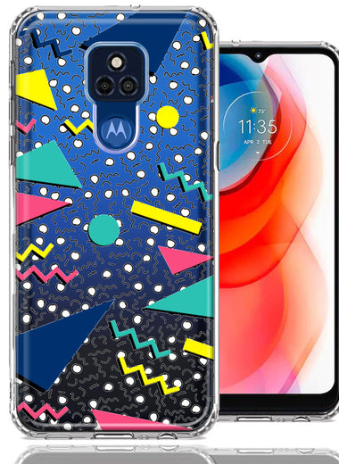 Motorola Moto G Play 2021 90's Swag Shapes Design Double Layer Phone Case Cover