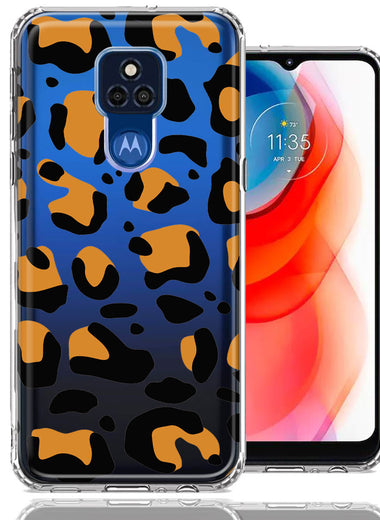 Motorola Moto G Play 2021 Classic Animal Wild Leopard Jaguar Print Double Layer Phone Case Cover