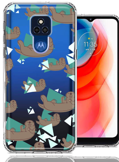 Motorola Moto G Play 2021 Cute Otter Design Double Layer Phone Case Cover