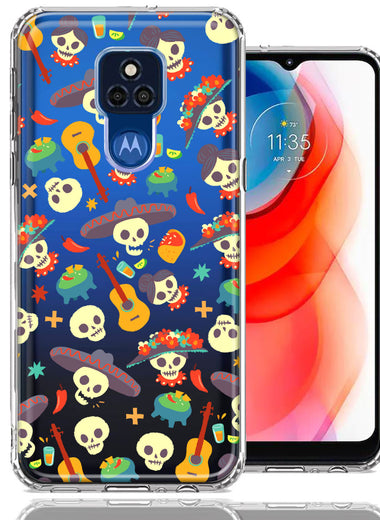 Motorola Moto G Play 2021 Day of the Dead Design Double Layer Phone Case Cover