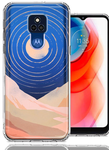 Motorola Moto G Play 2021 Desert Mountains Design Double Layer Phone Case Cover