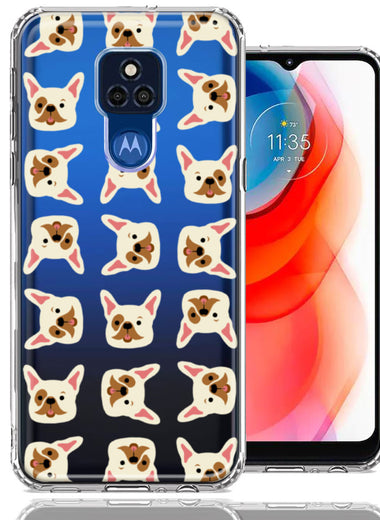 Motorola Moto G Play 2021 Frenchie Bulldog Polkadots Design Double Layer Phone Case Cover