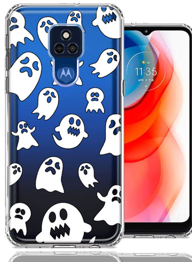 Motorola Moto G Play 2021 Halloween Spooky Ghost Design Double Layer Phone Case Cover