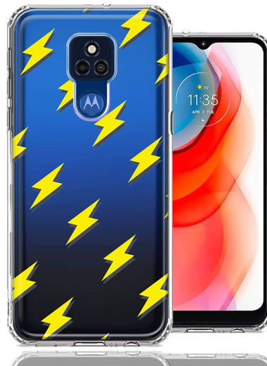 Motorola Moto G Play 2021 Electric Lightning Bolts Design Double Layer Phone Case Cover